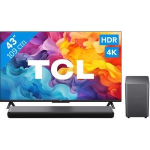 TCL 4K LED 43P61B + TCL S55H 2.1 Soundbar