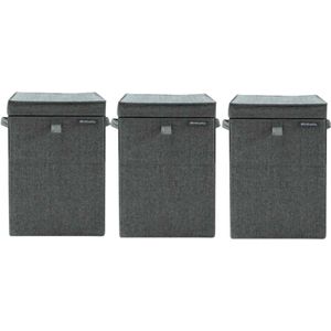 Brabantia Wasboxen Pepper Black Triple Pack