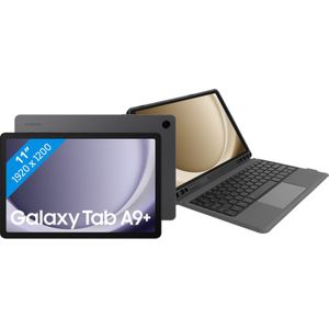 Samsung Galaxy Tab A9 Plus 11 inch 64GB Wifi Grijs + BlueBuilt Toetsenbord Hoes AZERTY