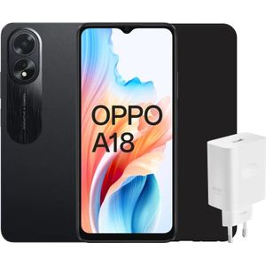 OPPO A18 128GB Zwart 4G + Accessoirepakket