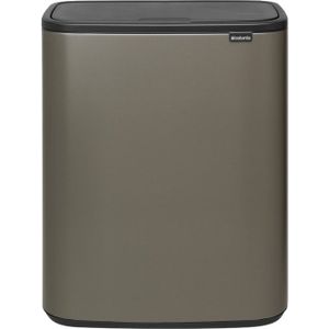 Brabantia Bo Touch Bin Prullenbak - 2 x 30 liter - Afvalscheiding - Platinum