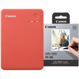Canon SELPHY QX20 Rood + Canon papier XS-20L (20 stuks)