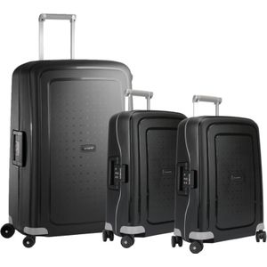 Samsonite S'cure Spinner 55+75+55cm Black kofferset