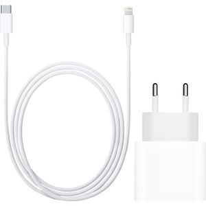 Apple Usb C Oplader 20W + Lightning Kabel 1m Kunststof Wit