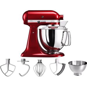 KitchenAid Keukenrobot - Keukenmachine Artisan met extra accessoires - 4,8 L, Rood