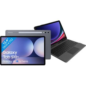 Samsung Galaxy Tab S10 Plus 12,4 inch 256GB Wifi Grijs + BlueBuilt Toetsenbord Hoes AZERTY