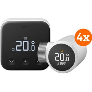 Tado Slimme Thermostaat X Startpakket Draadloos + 4 Radiatorknoppen