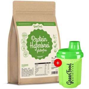 GreenFood Nutrition Protein Haferbrei glutenfrei + 300ml Shaker 500 g Brei