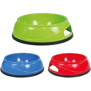 Kunststoffnapf mit Gummiring 4er-Set je 0,5 L in verschiedenen Farben - Fressnapf Wassernapf 4 St