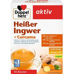 Doppelherz heißer Ingwer+Curcuma Beutel 10 St