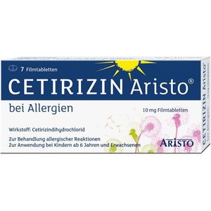 Cetirizin Aristo bei Allergien 10 mg Filmtabletten 7 St
