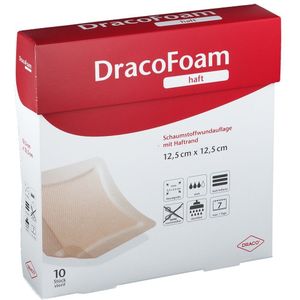 Dracofoam Haft Schaumstoff Wundaufl.12,5x12,5 cm 10 St Verband