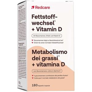 Redcare Fettstoffwechsel + Vitamin D 180 St Kapseln