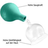 Pulox Schröpfglas aus Echtglas mit Saugball - 40mm in Grün 1 St Gerät