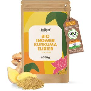 Bio Ingwer Shot mit Kurkuma - Immun Boost hochdosiert I 300 Portionen Pulver 3x300 g