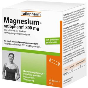 Magnesium-Ratiopharm 300 mg Micro-Pellets m.Gran. 40 St Pellets