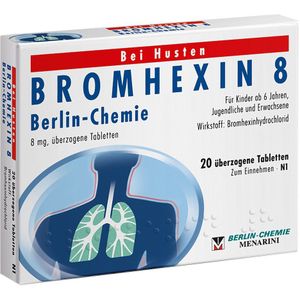 Bromhexin 8 Berlin Chemie überzogene Tabletten 20 St Überzogene