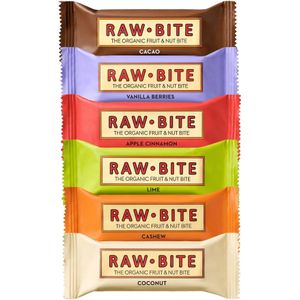 Rawbite Bio Riegel Test-Paket 6x50 g