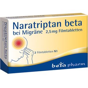 Naratriptan beta bei Migräne 2,5 mg Filmtabletten 2 St