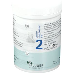 Biochemie Pflüger 2 Calcium phosphoricum D 6 Tabl. 1000 St Tabletten