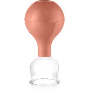 Pulox Schröpfglas aus Echtglas mit Saugball - 40mm in Braun 1 St Gerät