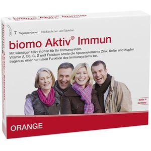 Biomo Aktiv Immun Trinkfl.+Tab.7-Tages-Kombi 7 St Kombipackung