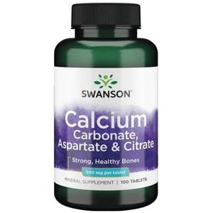 Swanson Calciumcarbonat, Aspartat und Citrat 500 mg 100 St