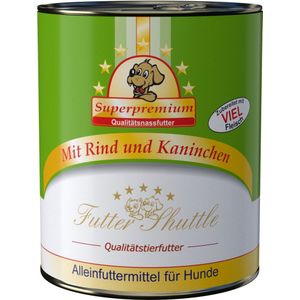 Hochwertiges Nassfutter für Hunde Rind mit Kaninchen 800 g