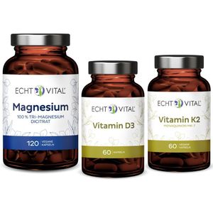 Echt Vital Kombi-Starterpaket Vitamin D3 + K2 Magnesium 1 St Set