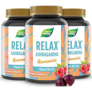 Relax Ashwagandha Gummibärchen hochdosiert - mit Ashwaganda Extrakt, Vitamin D3 und B6 180 St Fruchtgummi