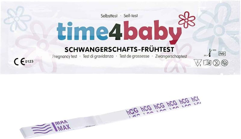 time4baby hochempfindlicher Frühschwangerschaftstest 10 miu/ml 5 St