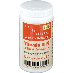 Vitamin B12+B6+Folsäure Komplex N Kapseln 120 St