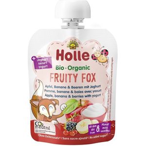 Holle Fruity Fox Apfel Banane&Beer Joghurt 85 g Bio Trinklösung
