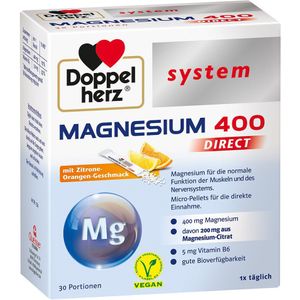 Doppelherz Magnesium 400 Direct system Pellets 30 St Beutel