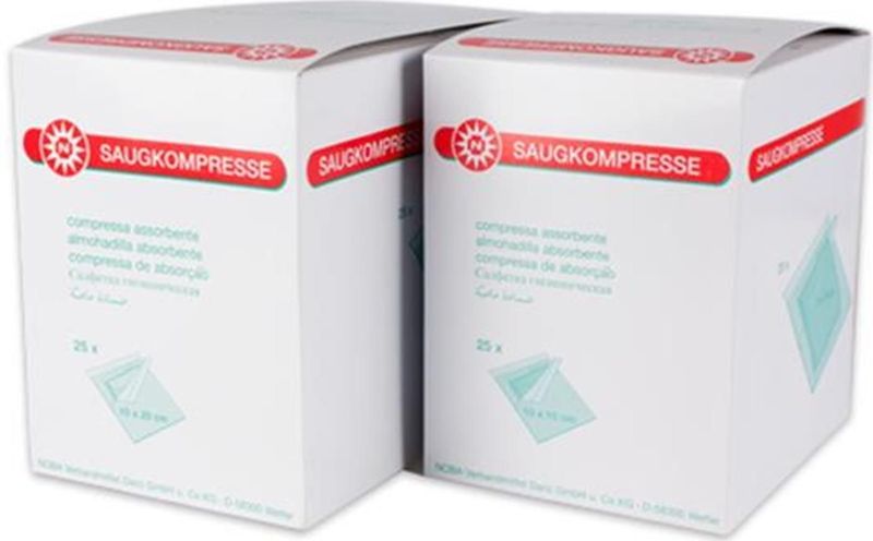 NOBASORB-steril Saugkompressen 10x20 cm 25 St Kompressen