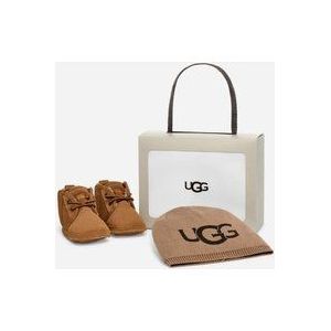 UGG® Neumel Bootie & UGG® Beanie voor Babies in Brown, Maat 16, Leder