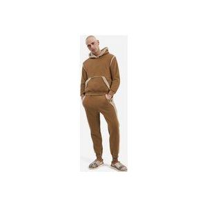 UGG® Evren-joggingbroek van gebonden fleece in Brown, Maat L, Fleece/Polyester/Katoen