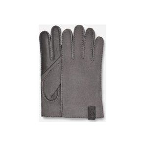 UGG® Sheepskin handschoen met overhandse stiknaden in Grey, Maat L, Shearling