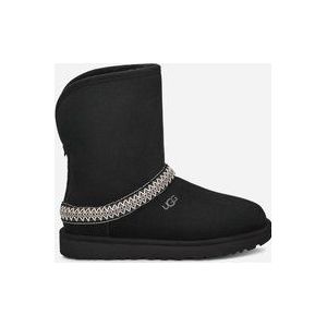 UGG® Classic Short Crescent-laars voor Dames in Black, Maat 36, Shearling