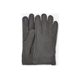 UGG® Leren handschoen met Clamshell-logo in Grey, Maat M, Leder