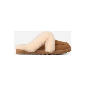 UGG® Loria Fur Slide in Brown, Maat 41, Suede