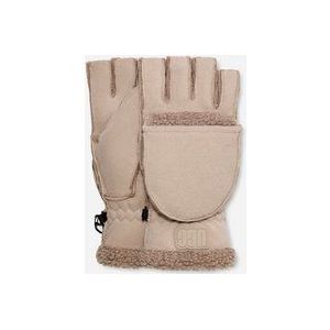 UGG® Omklapwant van gebonden fleece in Brown, Maat L/XL, Polyester/Katoen/Fleece
