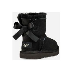 UGG® Mini Bailey Bow II-laars voor kinderen  in Black, Maat 27.5, Suede