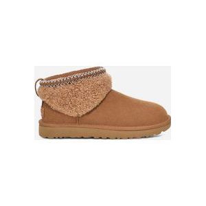 UGG® Classic Ultra Mini Maxi Curly-laars in Brown, Maat 39, Suede