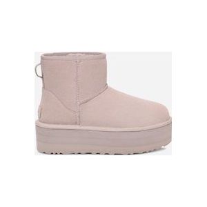 UGG® Classic Mini Platform-laars voor dames  in Pale Smoke, Maat 36, Suede