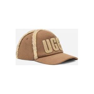 UGG® Honkbalpet van gebonden fleece in Brown, Fleece/Polyester