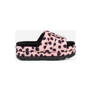 UGG® W Maxi Slide Cheetah Print in Pink Scallop, Maat 37, Wol