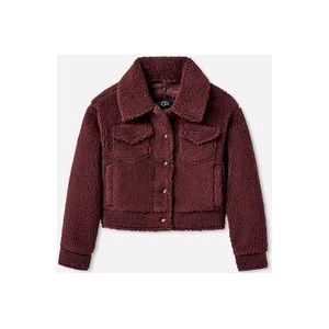 UGG® Frankie Short-truckerjack in Red, Maat 1X, Fleece/Polyester