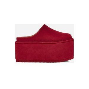 UGG® UGG® x Molly Goddard Platform voor Dames in Deep Red, Maat 37, Suede