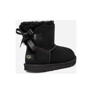 UGG® Mini Bailey Bow II-laars voor kinderen  in Black, Maat 35, Suede